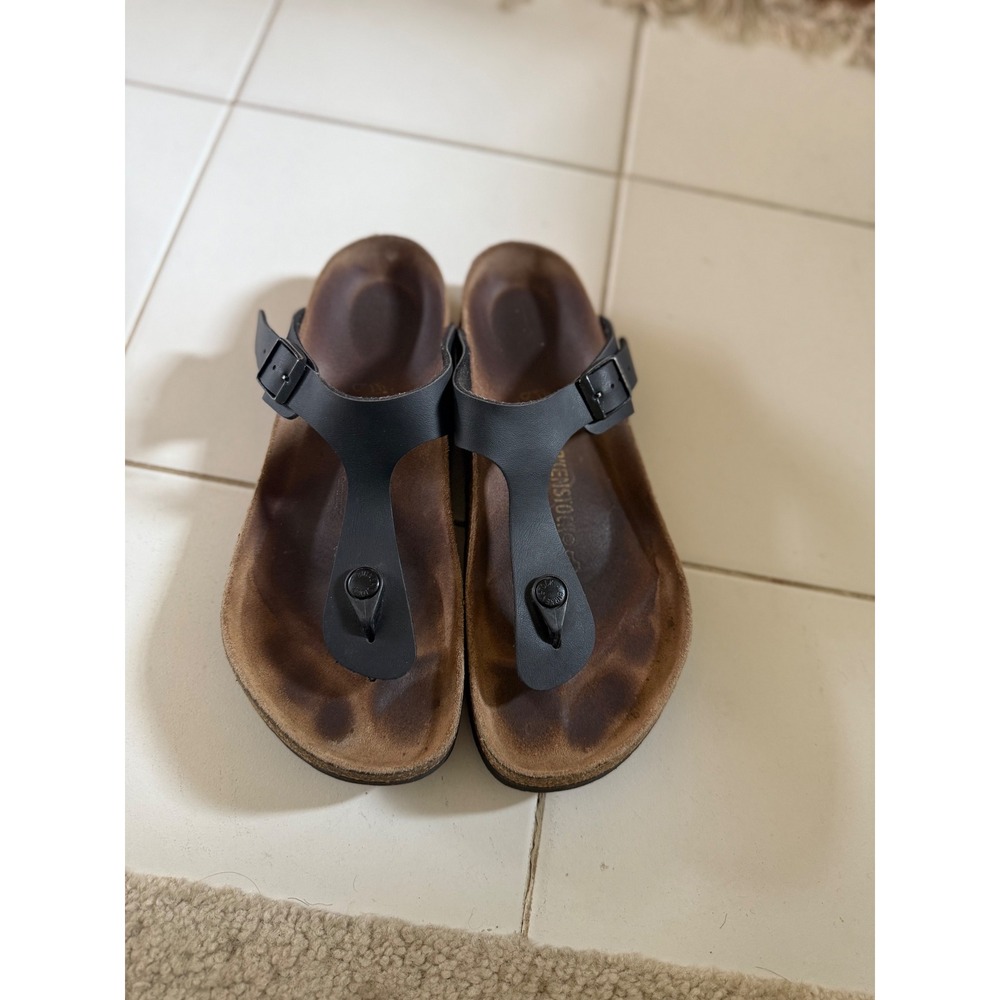 Birkenstock Gizeh Sandals Black‎ Birko Flor Thong Sandals EU 40